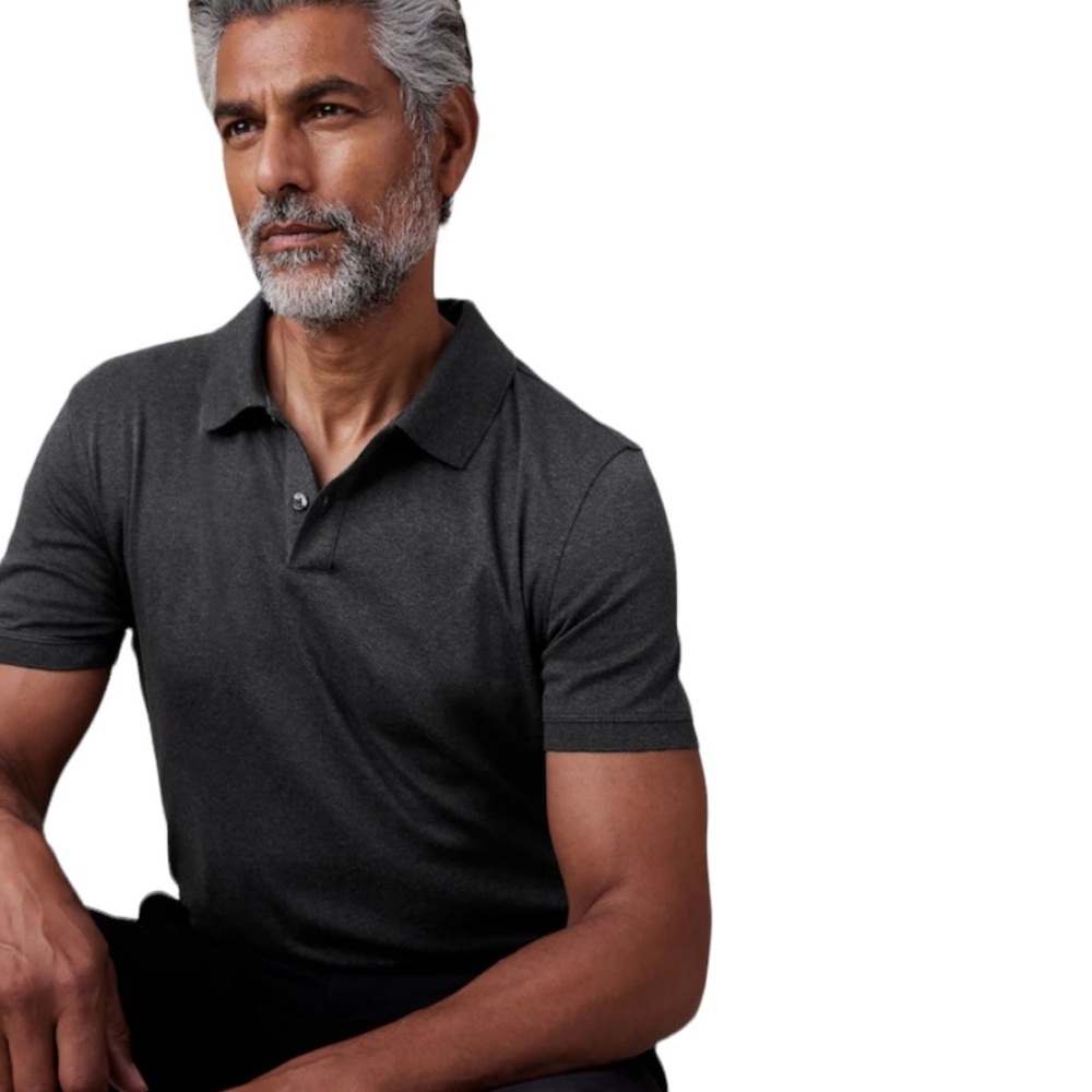 Banana Republic Men’s Luxe Touch Performance Polo Shirt Black XL